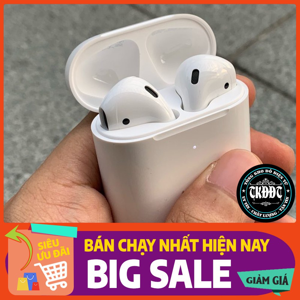 Airpods 2 1.1 (Đổi Tên & Định Vị) Chống ồn, Cảm biến [Phiên Bản Cao Cấp Như Auth]