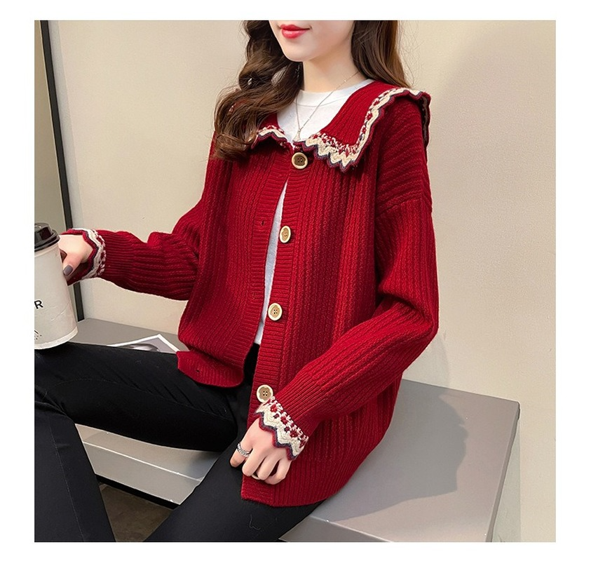 Áo Khoác Cardigan Dệt Kim Dáng Rộng Kiểu Hàn Quốc Thời Trang Mùa Xuân Cho Nữ