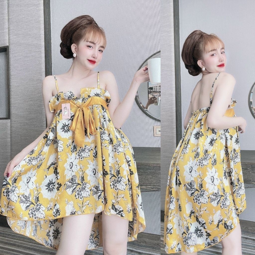 Váy Ngủ sexy ,Đầm Ngủ sexy Lụa Latin Chất Siêu Mát Dáng Siêu Xinh &lt;58kg