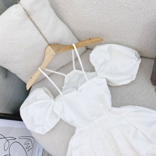 ĐẦM 2 DÂY HỞ NƠ LƯNG ĐÍNH ĐÁ NƠ THÂN