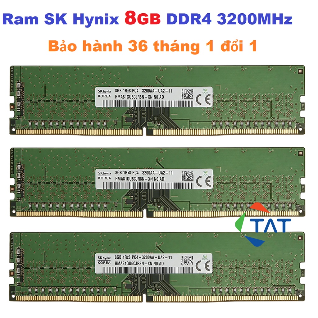 Ram SK Hynix 8GB DDR4 3200MHz Dùng Cho PC Desktop Máy tính để bàn