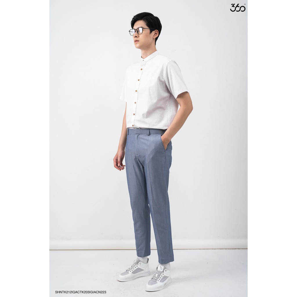 Áo sơ mi ngắn tay cổ tàu local brand 360 Boutique-SHNTK212