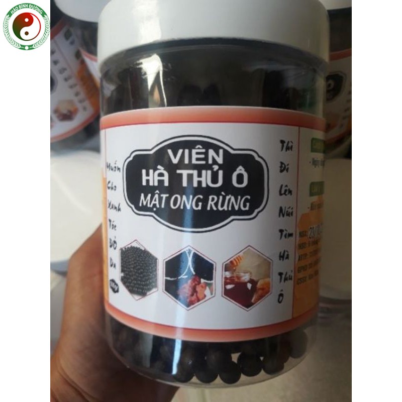 Viên Uống Hà Thủ Ô Đỏ Mật Ong Rừng Đỗ Đen Hộp 500g Bổ Máu Đẹp Da Cải Thiện Tóc Bạc Sớm