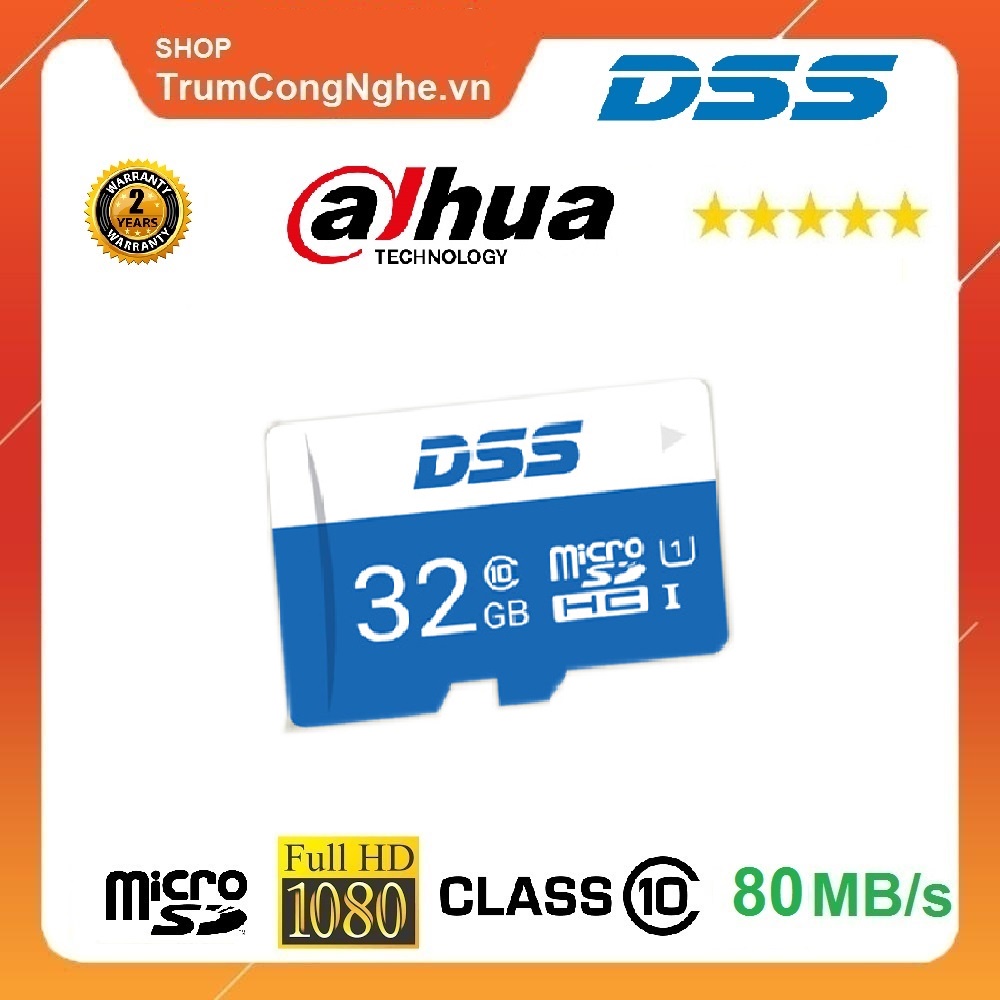 Thẻ nhớ 32GB class10 DSS 80MB/s 533x dành cho Điện Thoại, Camera...Phân Phối Chính Hãng