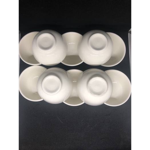 Bộ 10 Chén Ăn Cơm Sứ Màu Trắng Đường Kính 11cm - Bộ chén Hàng Việt Nam Chất Lượng Cao-BỘ 10 HÉN SỨ TRẮNG