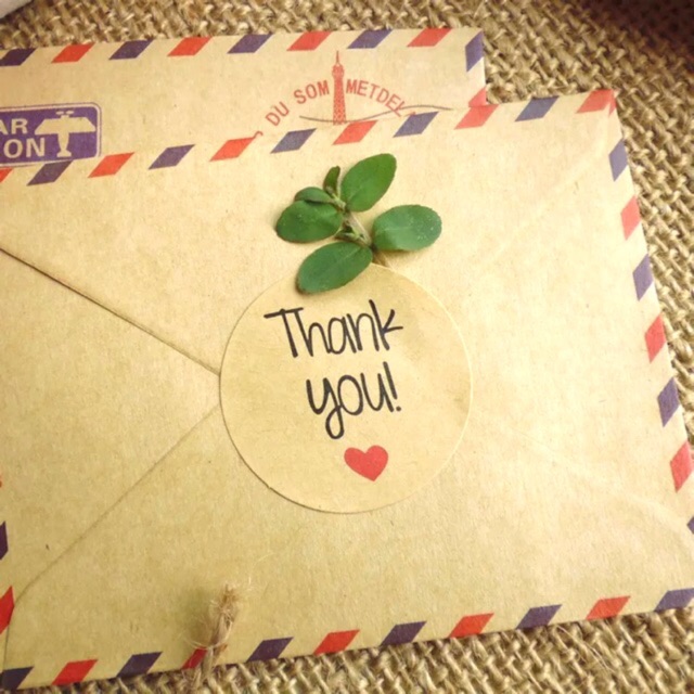 SỈ 2.4K Bìa 12 miếng dán sticker THANK YOU TK25 d3.5cm | BigBuy360 - bigbuy360.vn