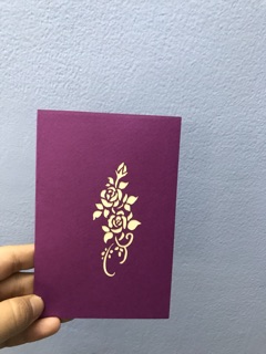 Thiệp popup hoa hồng