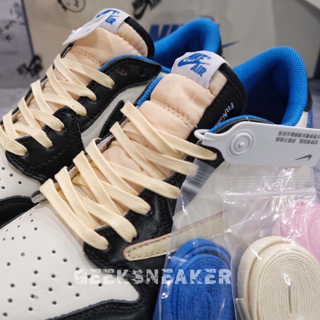 Giày Air Jordan 1 Low Travis Scott Fragment Cổ Thấp Màu Xanh đen Siêu Đẹp Sneaker World | BigBuy360 - bigbuy360.vn