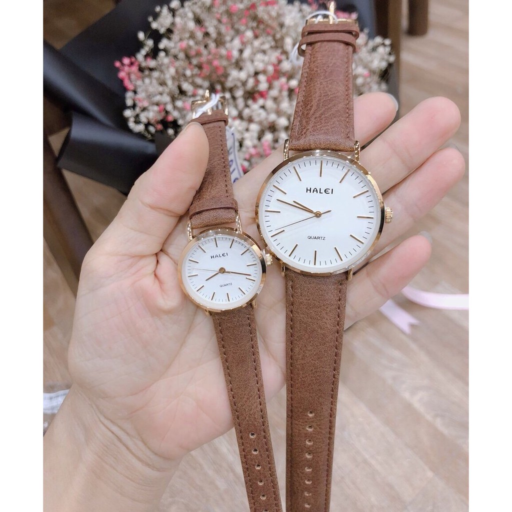 Đồng hồ nữ Halei dây da mềm chính hãng chống nước(Có size nam) | BigBuy360 - bigbuy360.vn