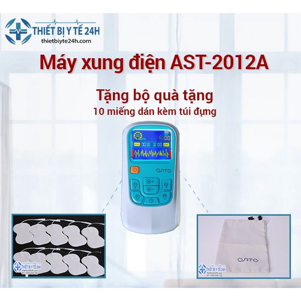 Máy Massage Xung Điện Trị Liệu, Máy Mát Xa Xung Điện AST-2012A, Máy Massage Châm Cứu,Tích Hợp 25 Chế Độ Massage