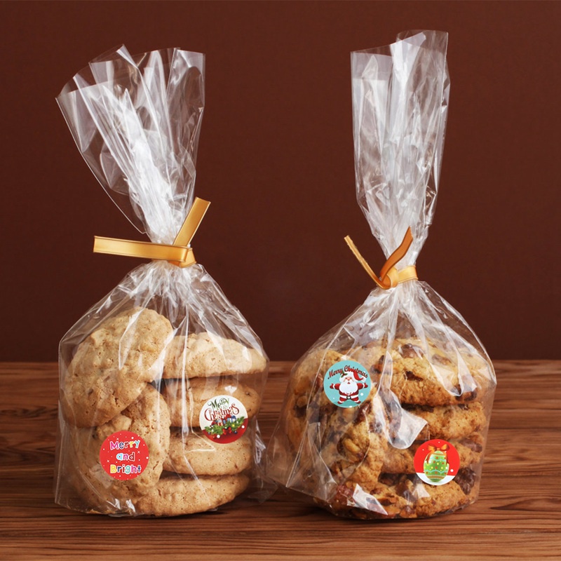 Set 500 Sticker 2.5cm Dán Trang Trí Phong Cách Giáng Sinh