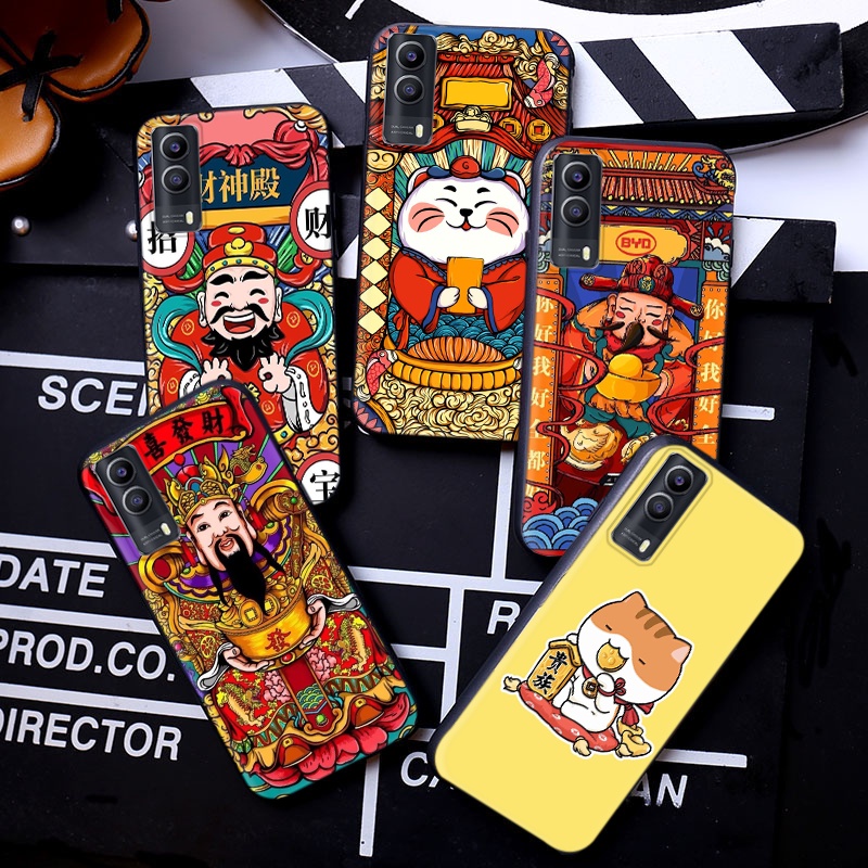 Ốp Điện Thoại Dẻo Họa Tiết Chú Mèo Thần Tài Cho Vivo Y5S Y11 Y11S Y12S Y20i Y20S Y20 Y30 Y17 Y12 Y15 Y19 Y20 Y21 Y33S Y21S 28Q