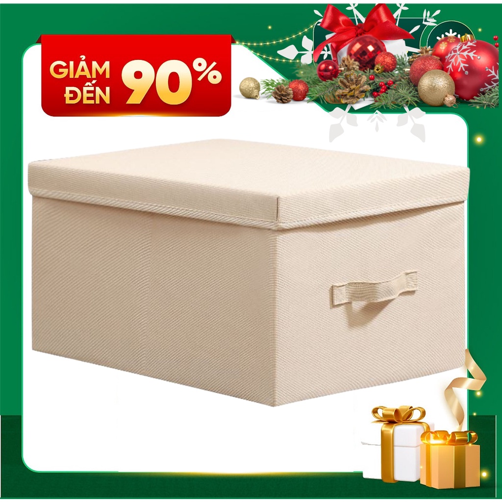 Combo 3 Hộp Vải Đựng Đồ Đa Năng TD1, TD2 Không Nắp/Có Nắp Phong Cách Thụy Điển Sang Trọng miDoctor Size 38 x 25 x 25cm