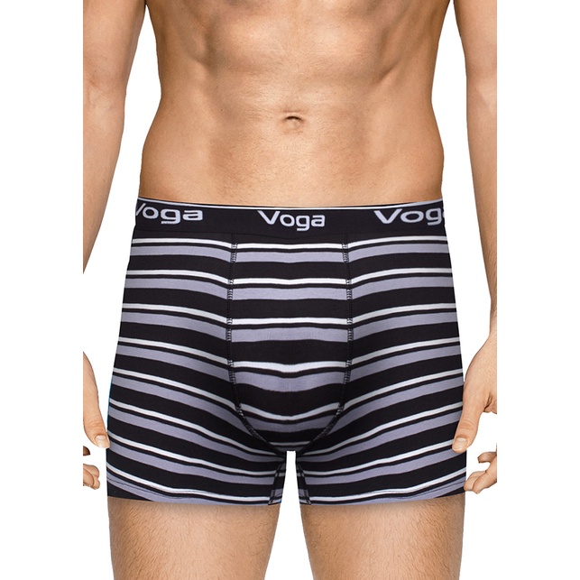 Set 3 Quần lót nam kiểu sịp đùi Voga sọc cotton thoáng mát