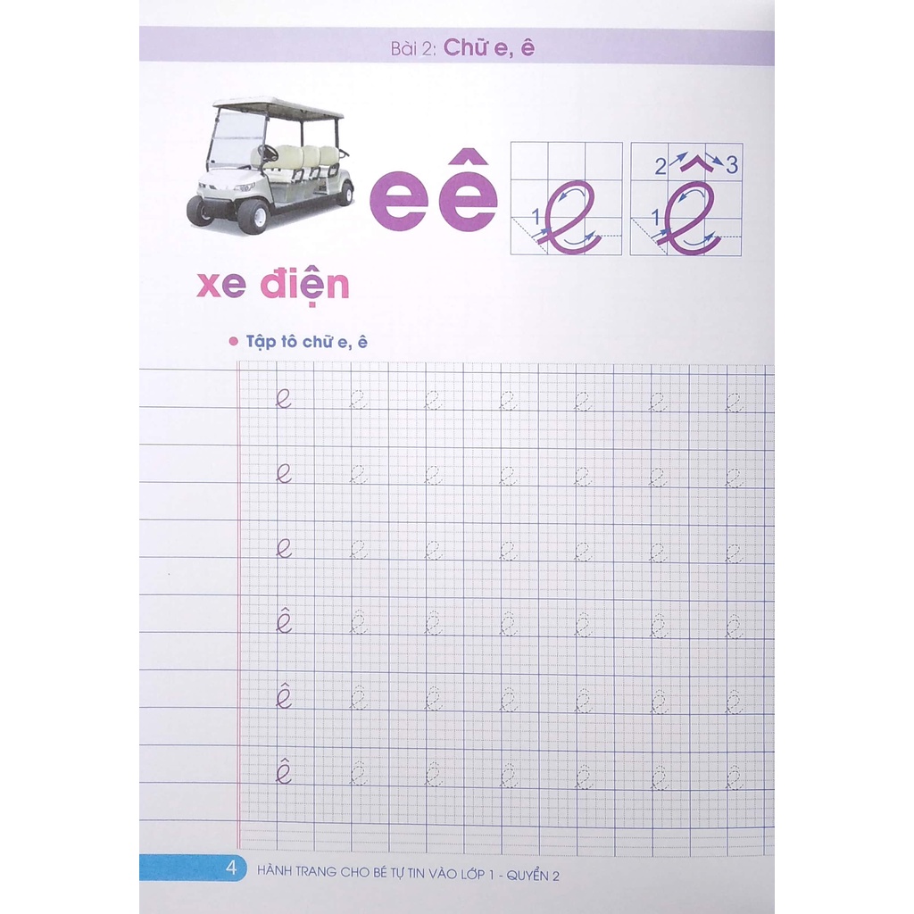 Sách Hành Trang Cho Bé Tự Tin Vào Lớp 1 - Tập Tô, Tập Viết Chữ - Quyển 2