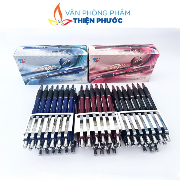 Bút bi Thiên Long 036 xanh, Đầu bút 1.0mm cho nét bút đậm viết đẹp THIỆN PHƯỚC