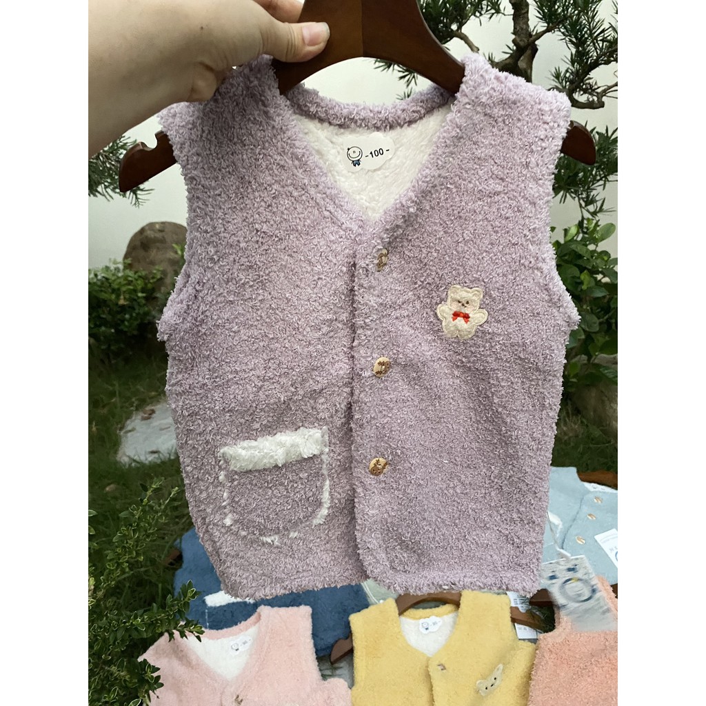 Áo Ghile Lông Cừu Cho Bé 1-5tuổi, Áo Khoác Bên Ngoài size 90-140