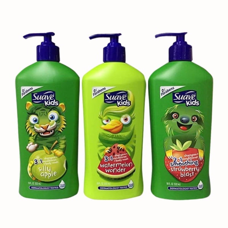 SỮA TẮM GỘI 3IN1 SUAVE KIDS 532ML NHẬP MỸ