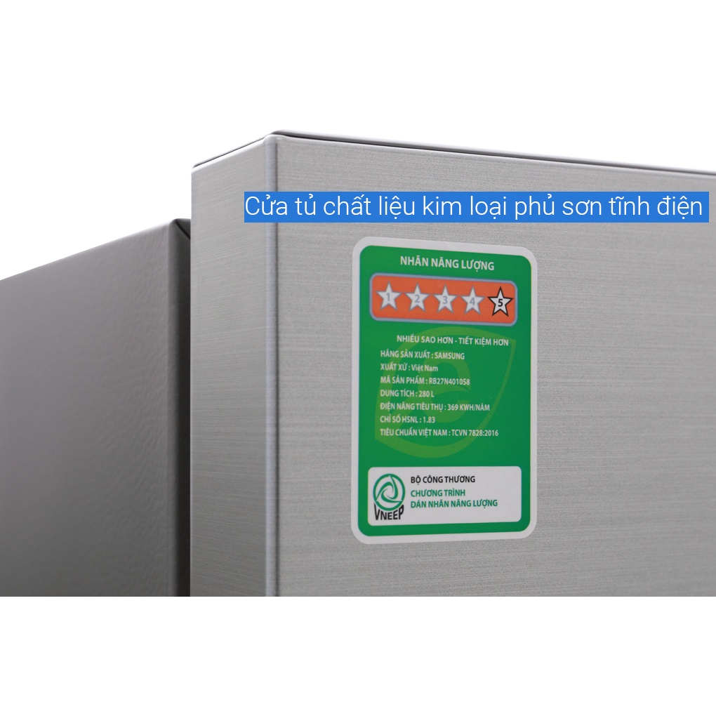 Tủ lạnh Samsung Inverter 280 lít RB27N4010S8/SV 2018 - Showroom.TV.HCM