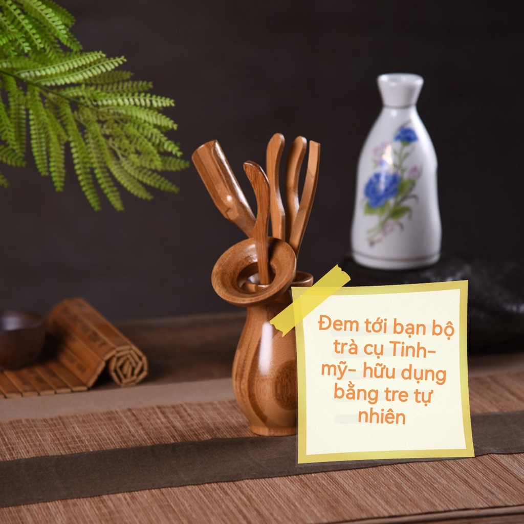 Bộ trà cụ bằng tre tự nhiên cao cấp
