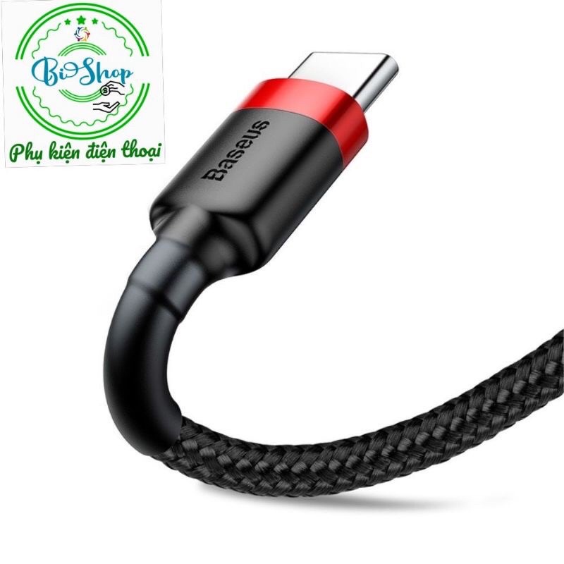 ⚡Cáp Sạc Nhanh Basues Cafule Type-C PD 2.0 60W - Dây Dù Siêu Bền - Chống Đứt - Chống Gãy Chiều Dài 1