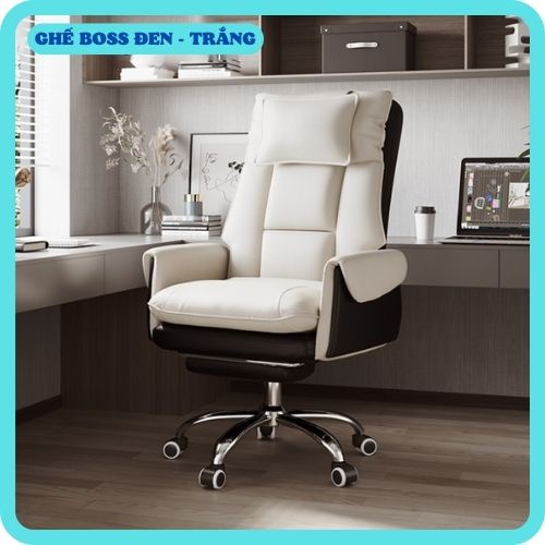 Ghế giám đốc bằng da - Ghế xoay làm việc có gác chân