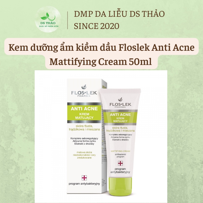 Kem kiểm soát dầu và điều tiết nhờn Floslek Anti Acne Mattifying Cream 50ml