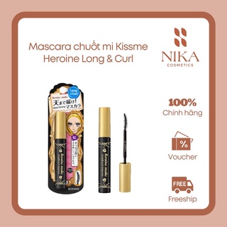 Mascara chuốt mi Kissme Heroine Long & Curl dài và cong mi Nhật [Nika Cosmetics]