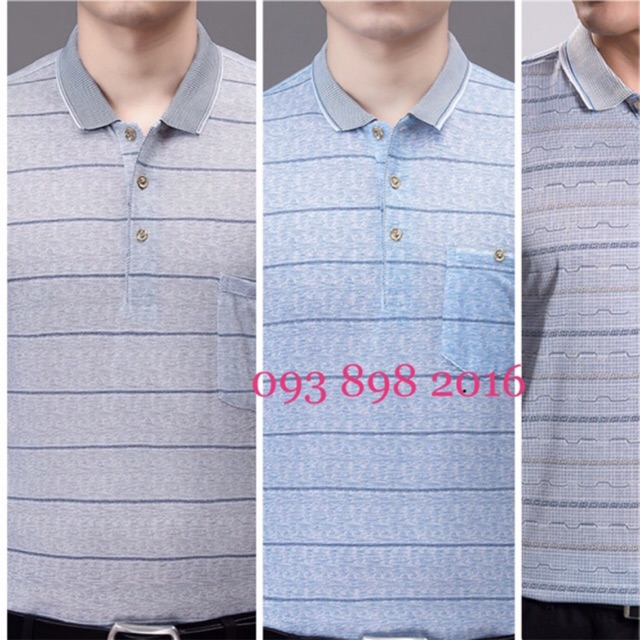 Combo 3 áo thun cotton giấy mỏng Nam Trung Niên dài tay | BigBuy360 - bigbuy360.vn