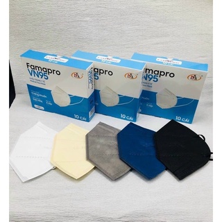 Khẩu trang y tế N95 Cao Cấp- 4 lớp kháng khuẩn Famapro (Nam Anh)- Hộp 10 cái