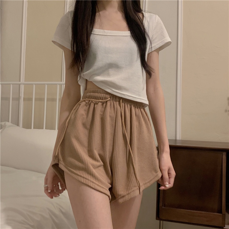 Quần Short Thể Thao Lưng Thun Ống Rộng Cho Nữ