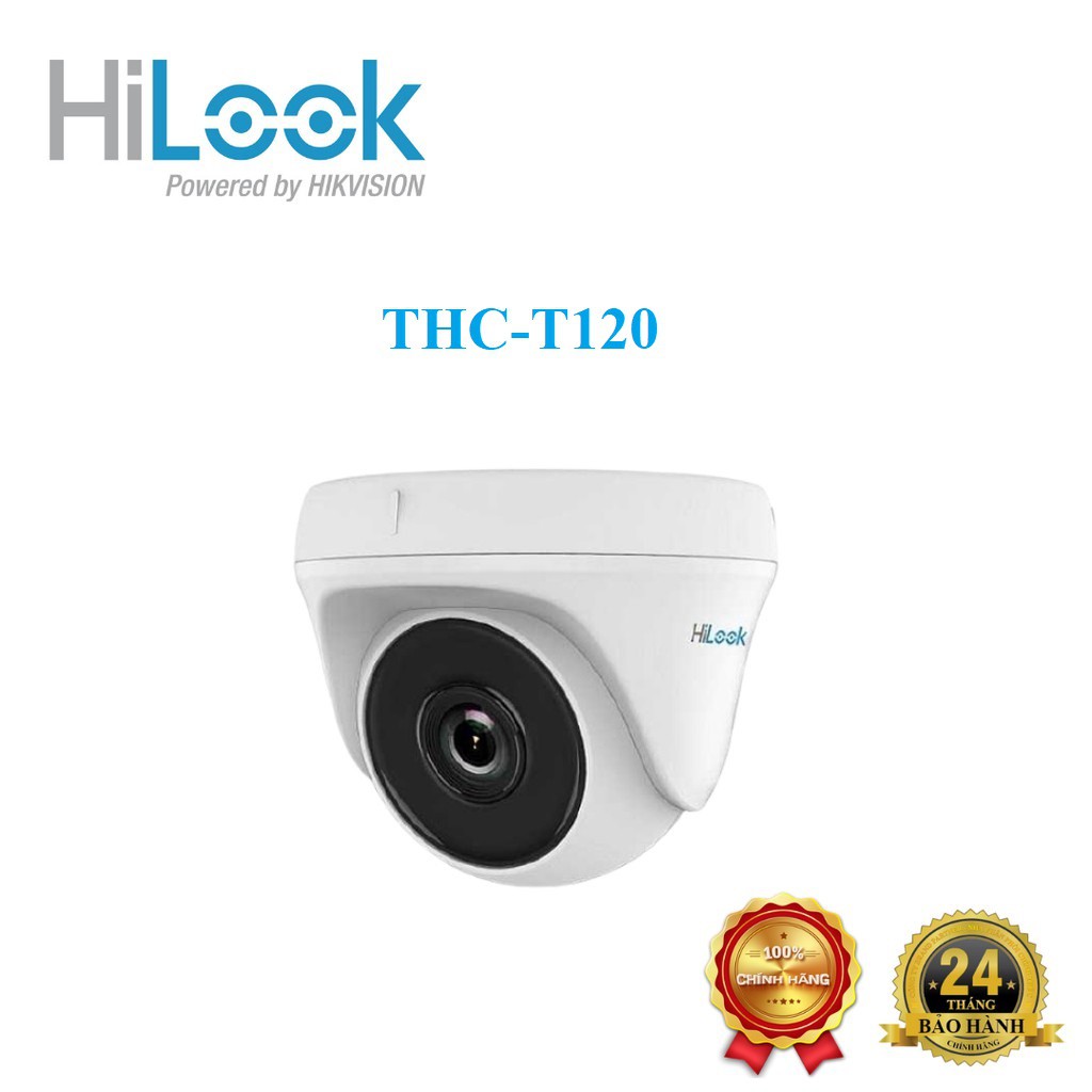 Camera Dome HD-TVI hồng ngoại 2.0 Megapixel HILOOK THC-T120 - Hàng chính hãng