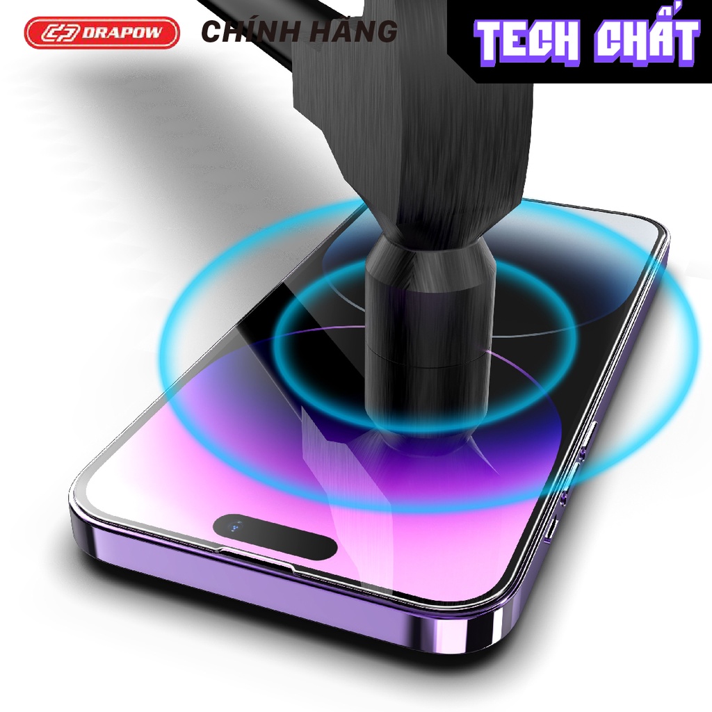 Kính cường lực KingKong Drapow Pro Max tự lấy bụi DánCựcDễ TrùmCuối KínhCườngLực cho iphone x xr xs 11 12 13 14 plus