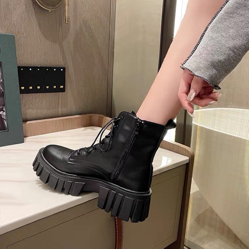 Bốt ulzzang B175 đế răng 5cm cưa cổ thấp