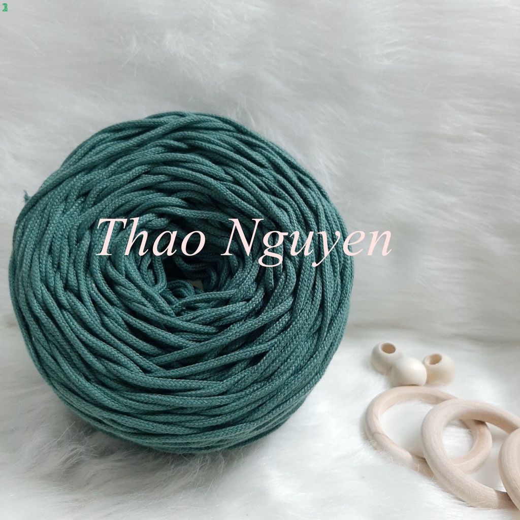 200g- Dây dệt macrame, dây dệt mắt na- 3mm. FULL COLOR