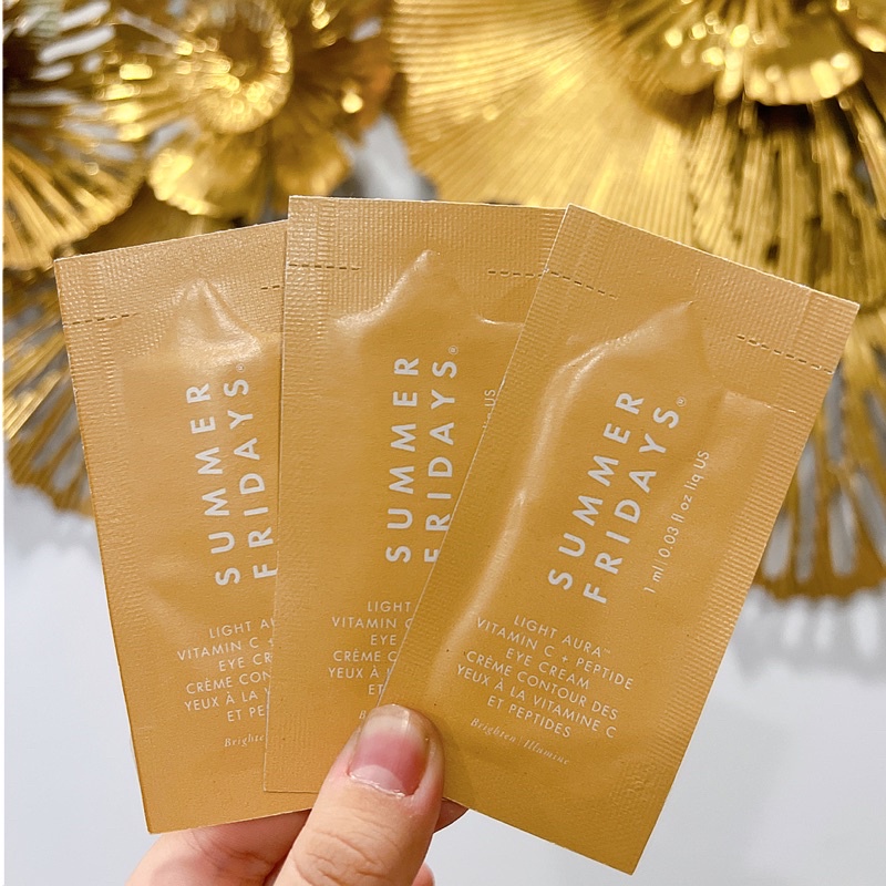 Sample Mẫu Thử Kem Mắt Mờ Thâm Bọng Summer Fridays Light Aura Vitamin C + Peptide Eye Cream 1ml