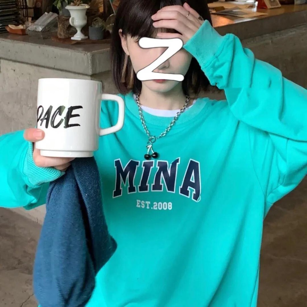 NRVP Áo Thun Nữ Dài Tay Cổ Tròn Thời Trang Hàn