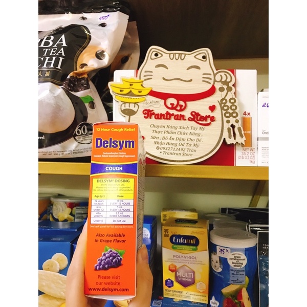 Siro gi.am ho DELSYM COUGH 12 hour 148ml cho 👶🏻👧🏻 4+ và 👩🏻👨🏻 vị 🍊