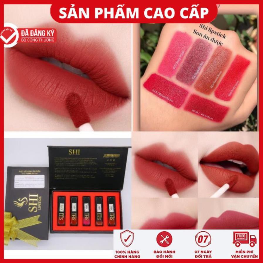 SET SON QUÀ TẶNG SINH NHẬT- Son kem lì matte - Không chì - Son SHI- Son Kem Bền Màu, An Toàn ( 100% CHÍNH HÃNG) CB1