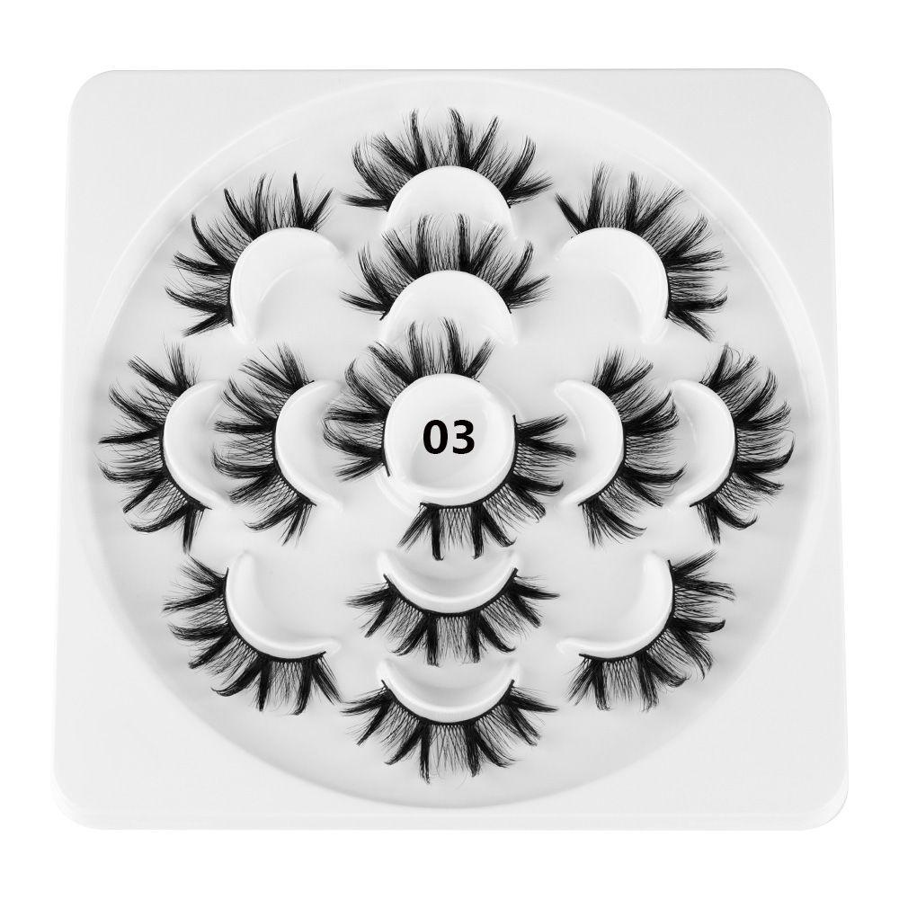 Bộ 7 Cặp Lông Mi Giả Dài Tự Nhiên Handmade Dành Cho Trang Điểm Làm Đẹp