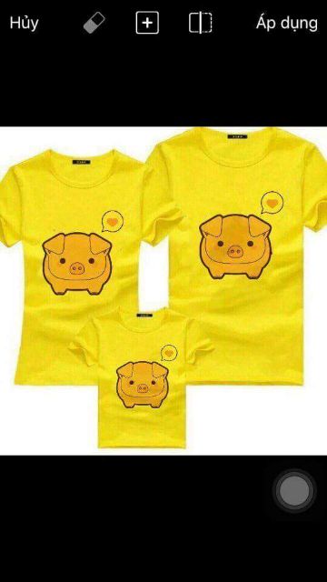 áo gia đình in hình heo xinh chất cotton mịn mát giá sĩ