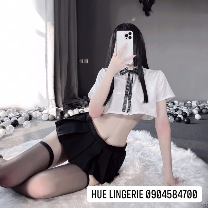 Bộ ngủ học sinh gợi cảm quyến rũ phòng ngủ cho nữ