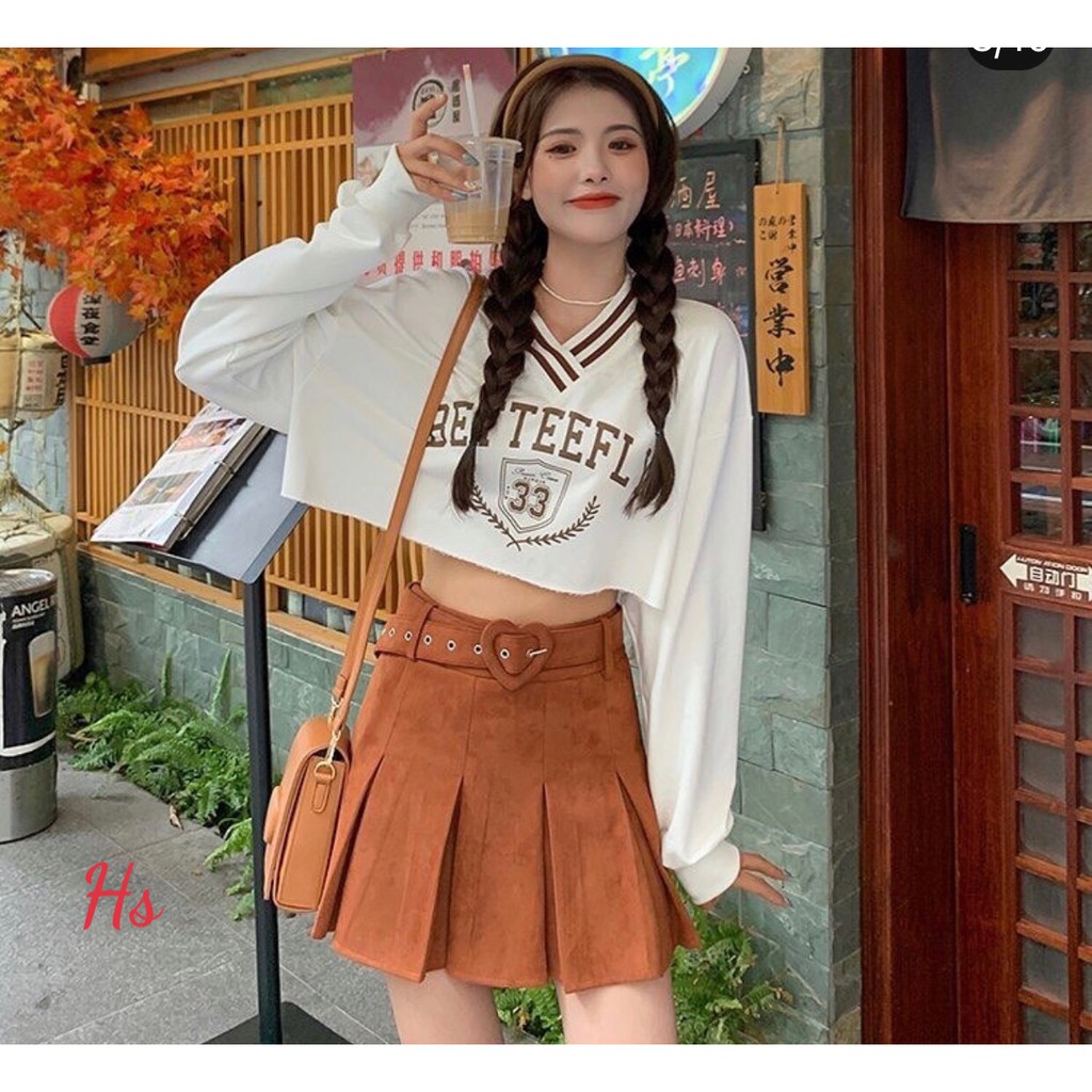 Áo Crotop Dài Tay Cổ Tim In 33 Mã 517