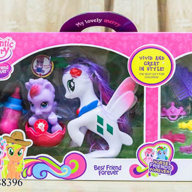 Hộp ngựa Pony đuôi cá, trứng ngựa, bình sữa 88396