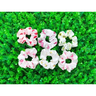 Cột tóc SCRUNCHIES hoạ tiết cherry vải phi bóng