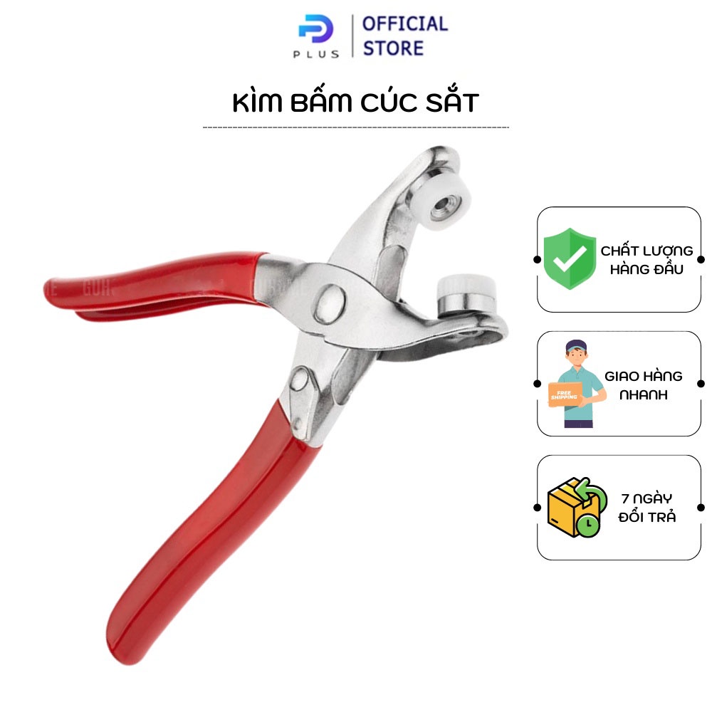 Kìm Bấm Cúc Vành Áo Kim Loại Đa Năng Bộ Kìm Bấm Khuy Kèm Cúc Bấm 9.5mm Thép Không Gỉ, Khoen Ore Quần Áo Tiện Lợi
