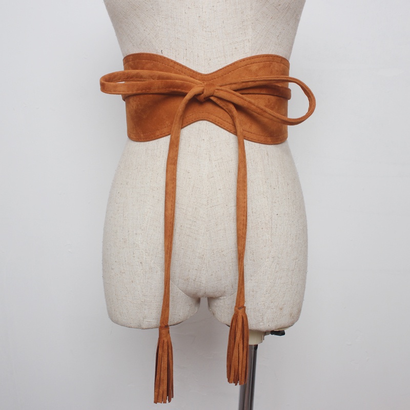 Thắt Lưng Nhung Thắt Nơ Tua Rua Thời Trang Chất Lượng Cao Cho Nữ