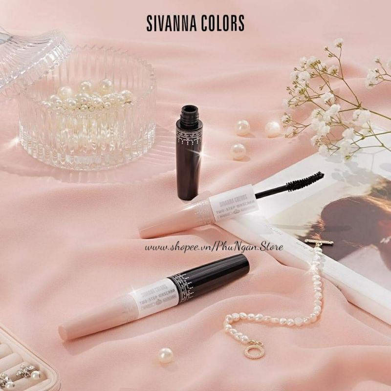 Mascara Sivanna Colors 6x Two Step Max Waterproof Thái Lan chuốt mi 2 đầu siêu đỉnh