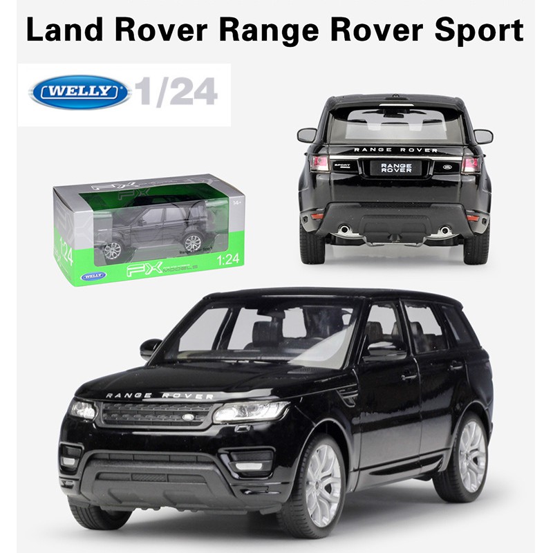 Xe mô hình ô tô Range Rover sport tỉ lệ 1:24 mô hình xe bằng kim loại hãng Welly mở được cửa xe