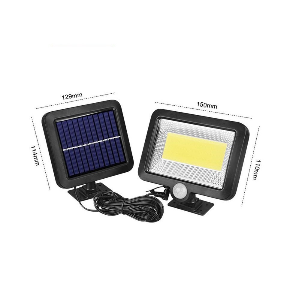 Đèn năng lượng mặt trời 100 LED siêu sáng chống nước pin tách rời lắp đặt được trong hiên nhà
